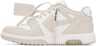 Off-White Beige & White Out Of Office Sneakers