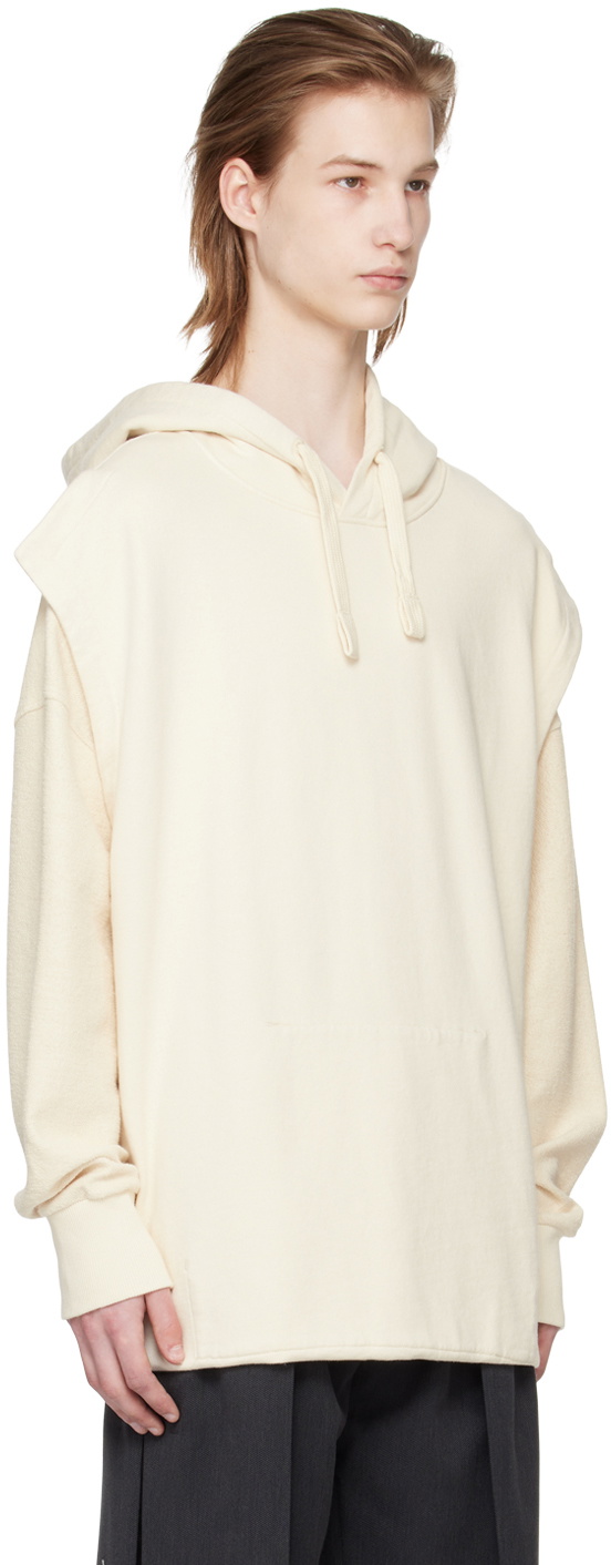 T/SEHNE Off-White Layered Hoodie