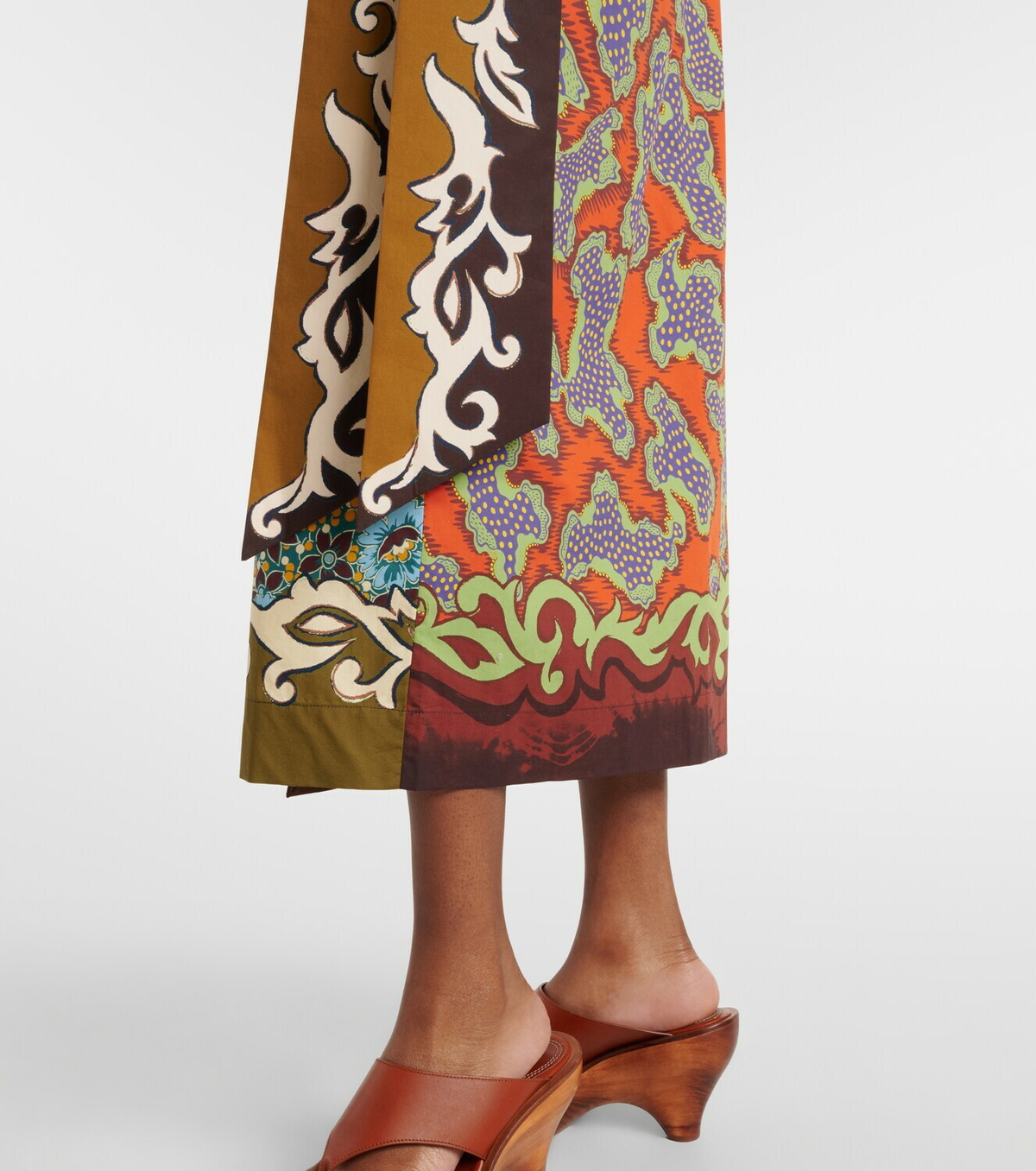 Alémais Arnie printed cotton wrap skirt