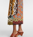 Alémais Arnie printed cotton wrap skirt