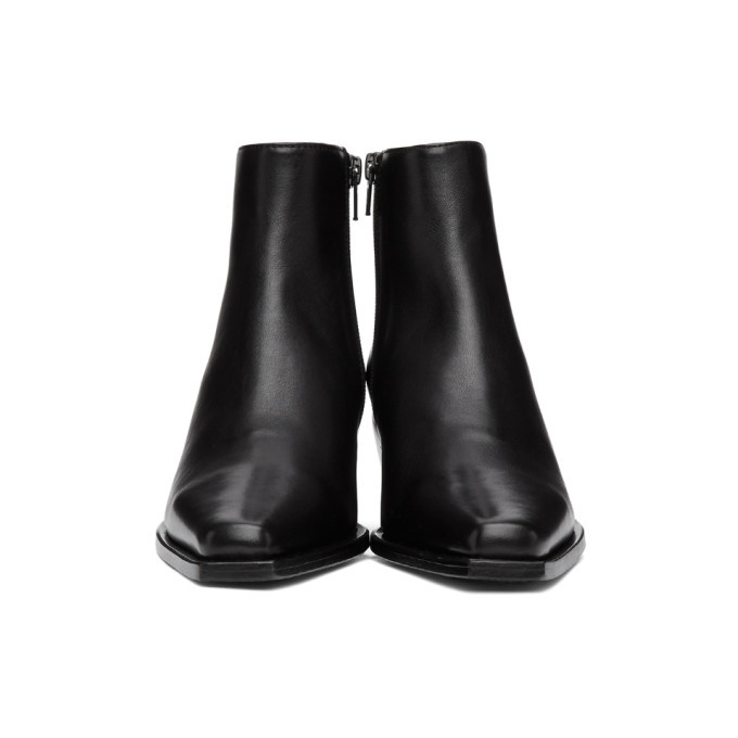 Ann Demeulemeester Black Wedge-Heel Ankle Boots Ann Demeulemeester