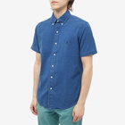 Polo Ralph Lauren Men's Seersucker Short Sleeve Shirt in Dark Indigo