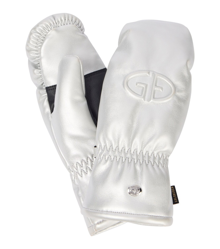 Photo: Goldbergh Charmer logo faux leather ski mittens