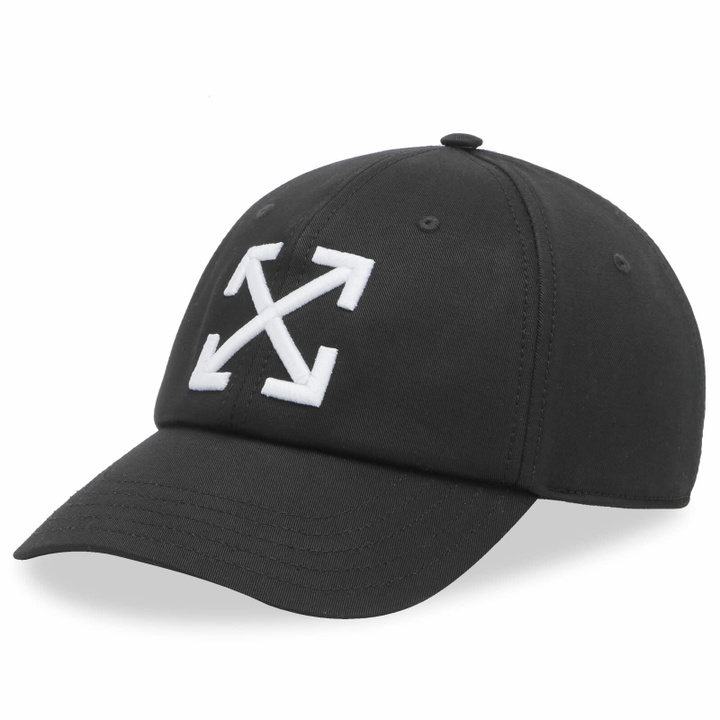 Photo: Off-White Men's Arrow Drill Baseball Cap in Black/White 