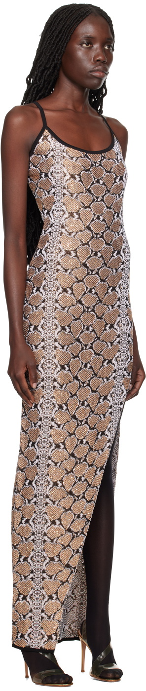 Balmain Gold Snakeskin Maxi Dress Balmain