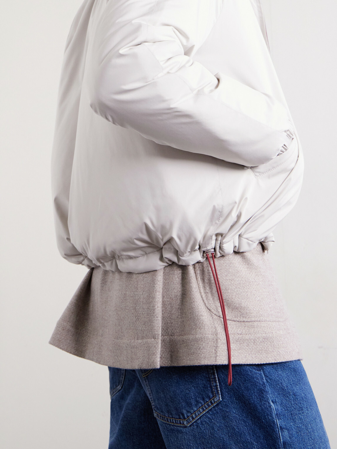 Brunello Cucinelli - Padded Shell Hooded Jacket - Neutrals