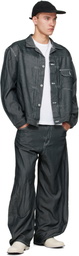 Comme des Garçons Homme Gray Polyester Serge Jeans
