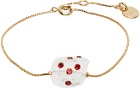 Marni Gold & Red Pietra Dura Bracelet