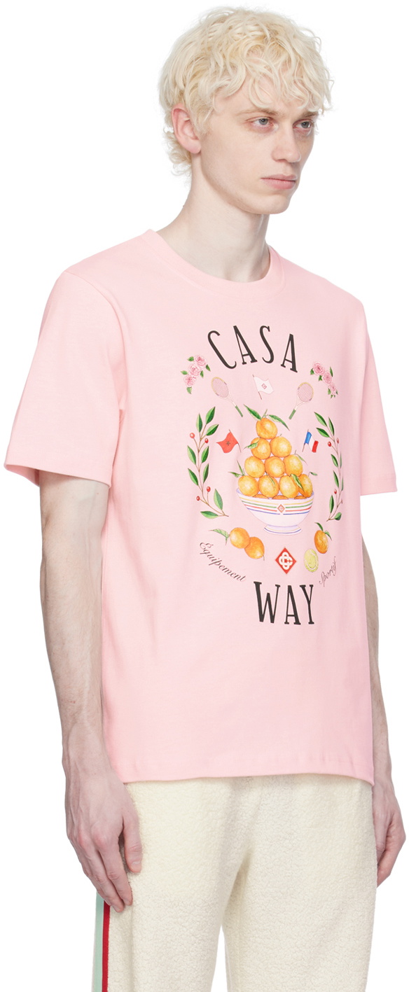 Casablanca SSENSE Exclusive Pink 'Casa Way' T-Shirt