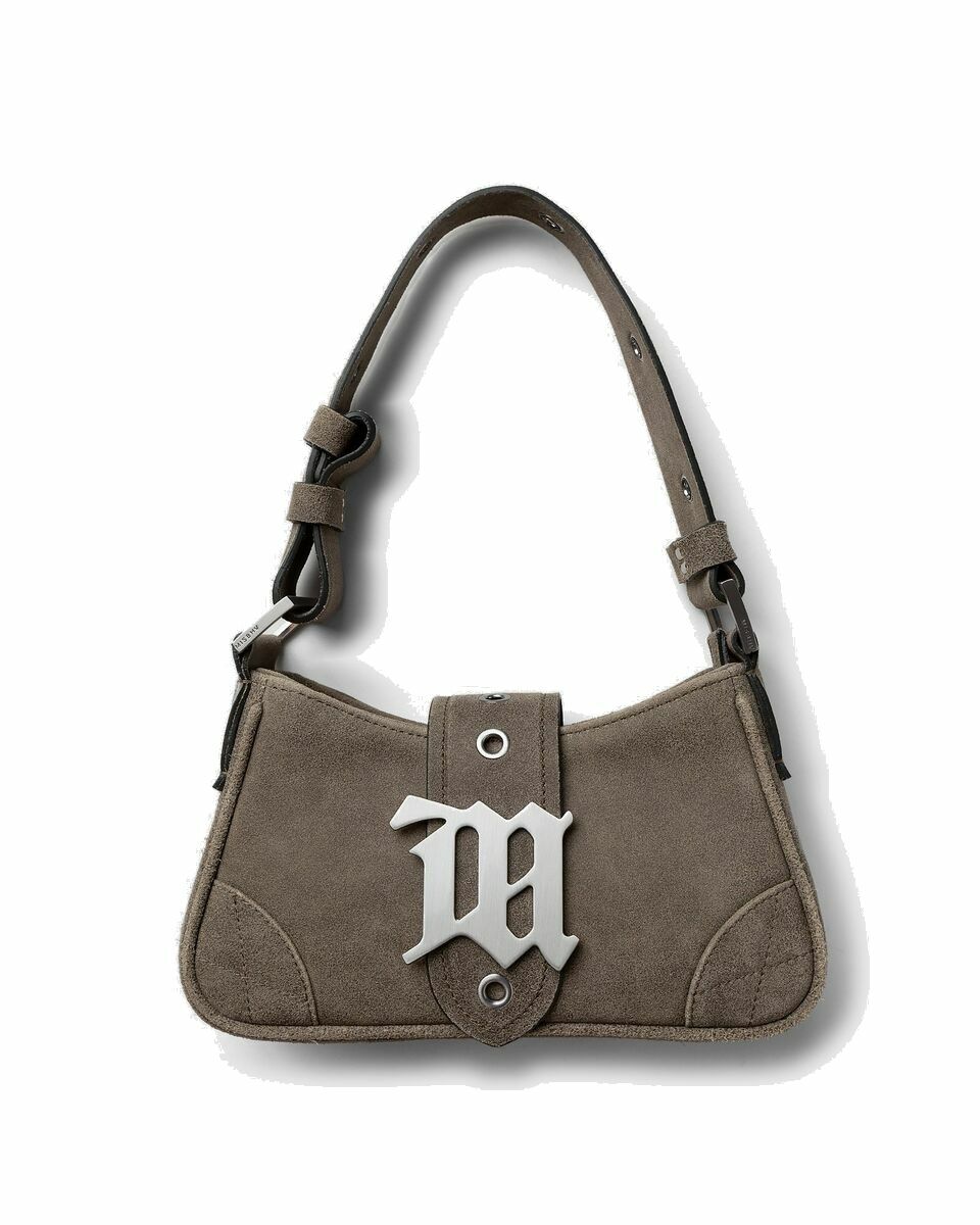 Photo: Misbhv Cracked Leather Small Shoulder Bag Brown - Womens - Bags