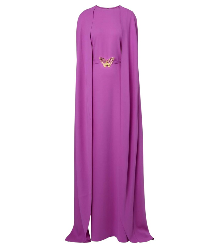 Photo: Oscar de la Renta Caped silk-blend gown