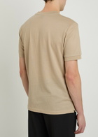 Boss Thompson Fine-knit Cotton-blend T-shirt Beige