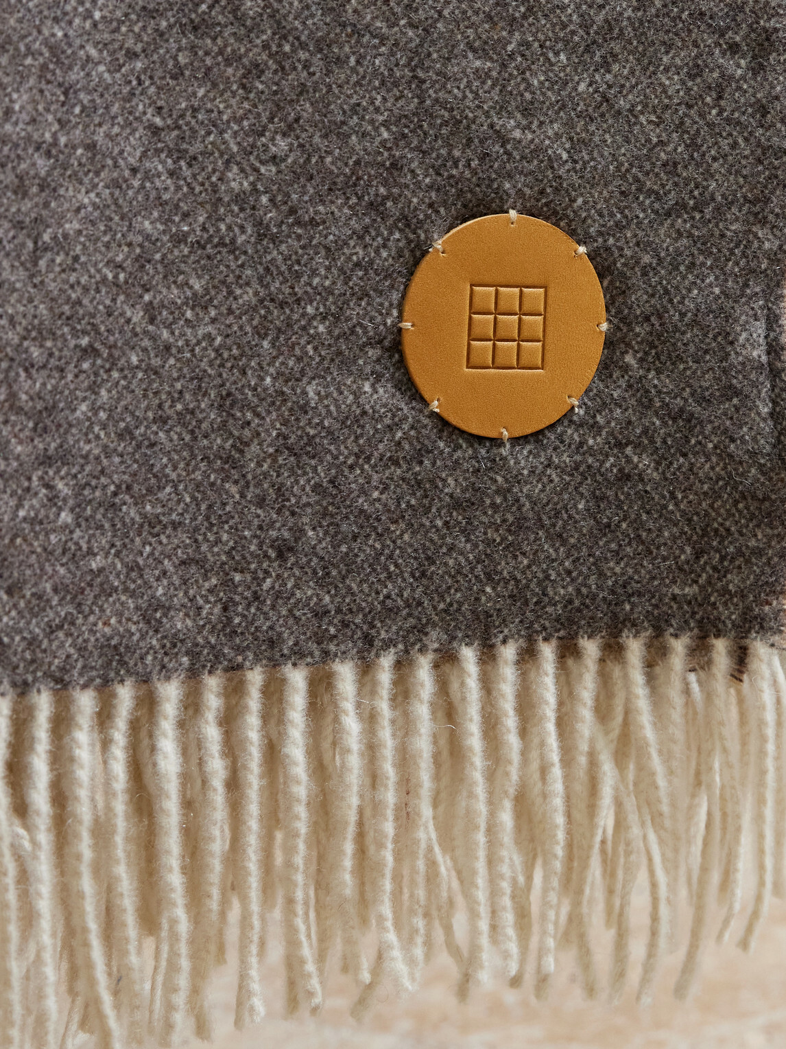 Soho Home - Marwood Logo-Appliquéd Fringed Wool-Blend Throw