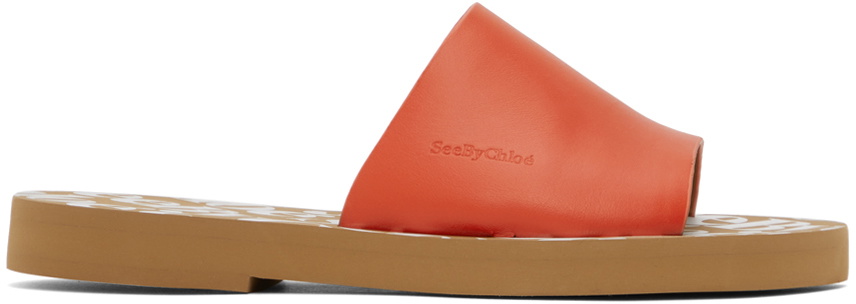 See by Chloé Orange Essie Slide Mules