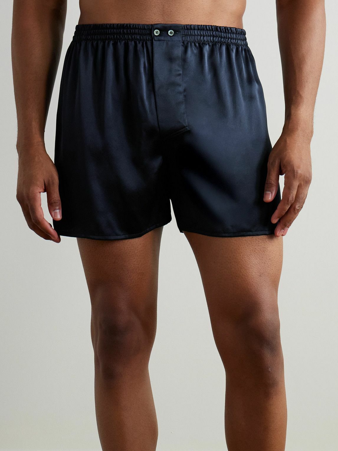 ZIMMERLI - Silk-Satin Boxer Shorts - Blue