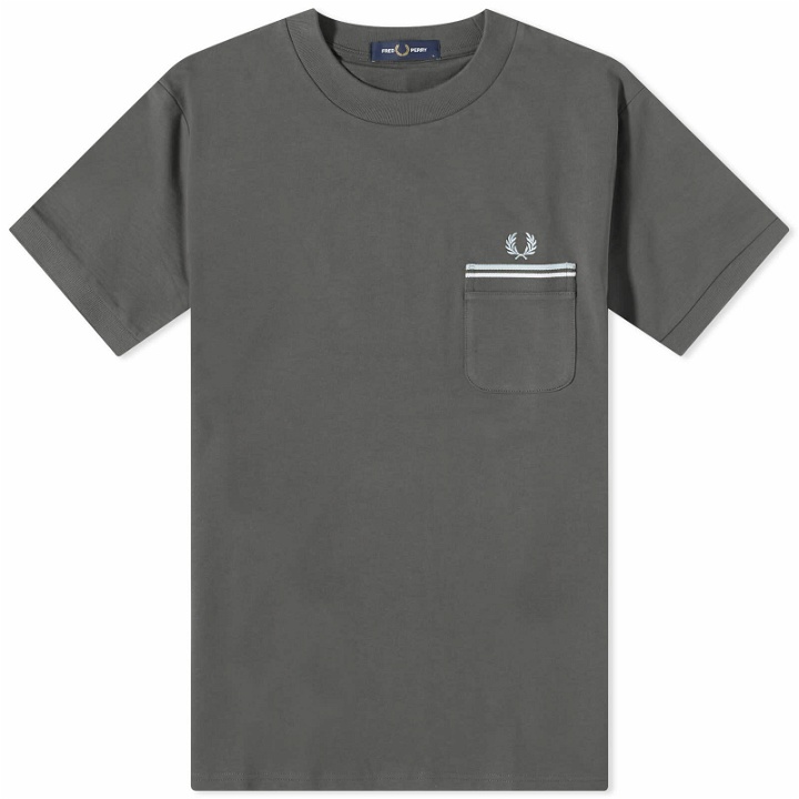 Photo: Fred Perry Men's Loopback Jersey Pocket T-Shirt in Field Green