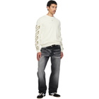 Off-White Off-White Diagonal Outline Knit Crewneck Sweater