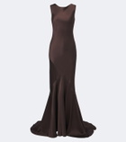Max Mara Open-back satin maxi dress