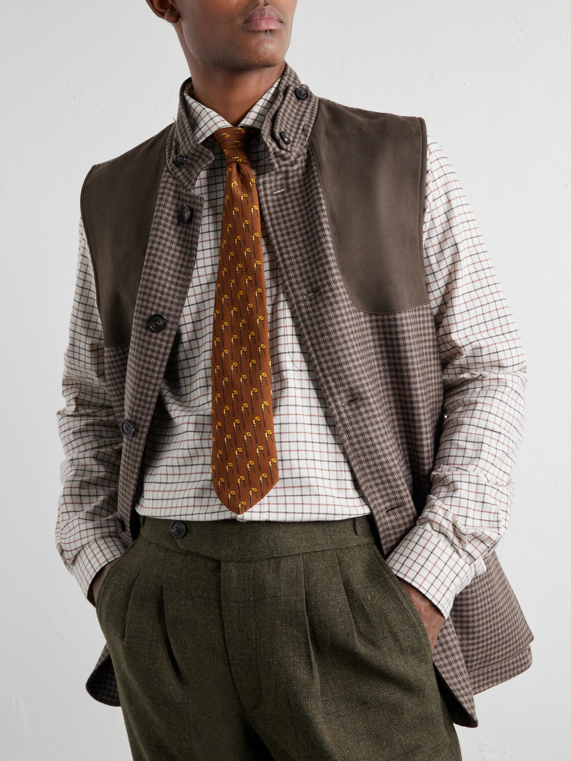 Purdey - 8cm Printed Silk Tie - Brown