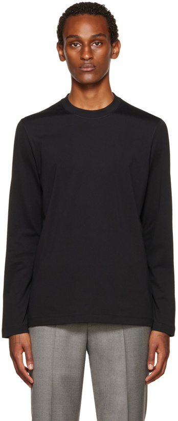 Photo: Brunello Cucinelli Black Cotton Long Sleeve T-Shirt