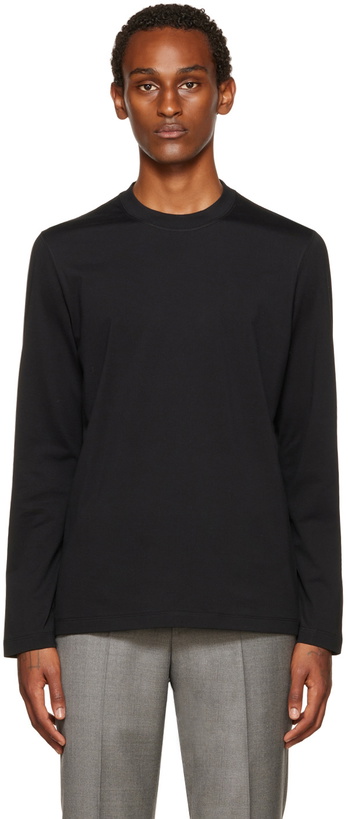 Photo: Brunello Cucinelli Black Cotton Long Sleeve T-Shirt