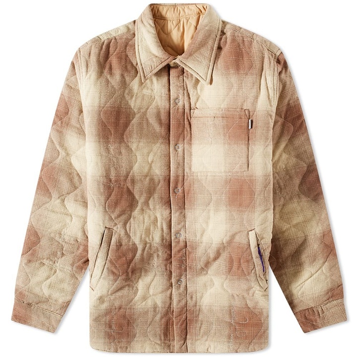 Photo: Fucking Awesome Men's Reversible Flannel Jacket in Tan/Brown