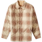 Fucking Awesome Men's Reversible Flannel Jacket in Tan/Brown