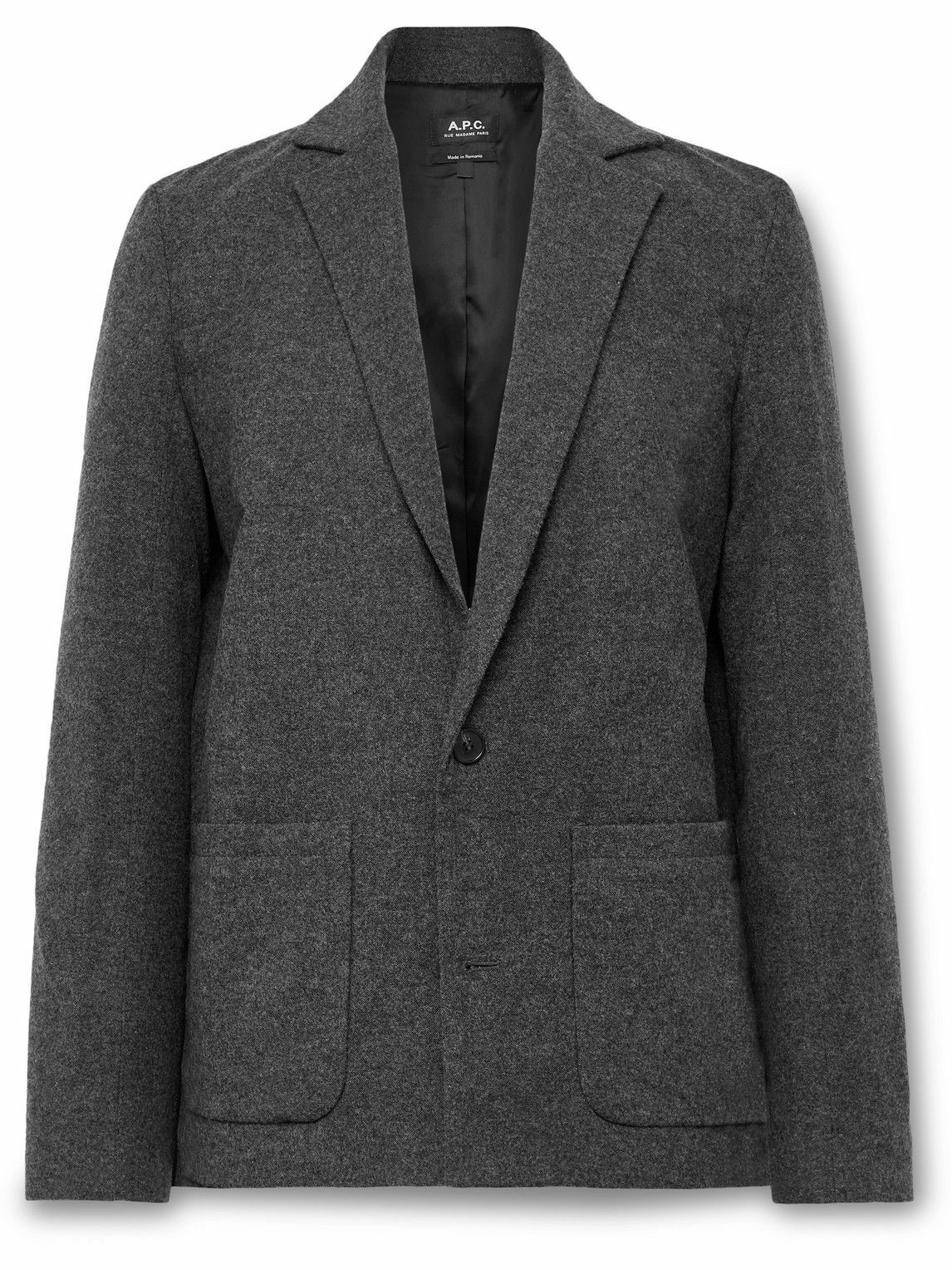 A.P.C. - Luc Unstructured Brushed Wool-Blend Suit Jacket - Gray A.P.C.