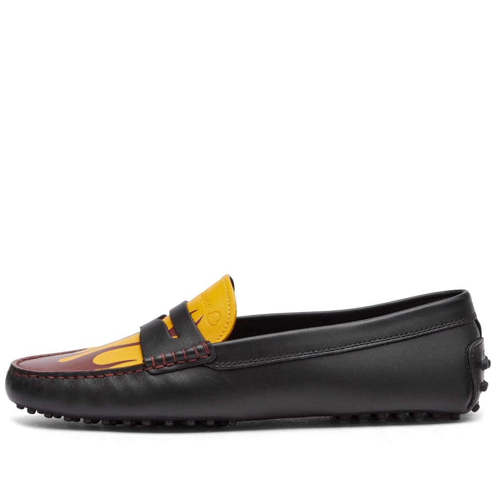 Moncler Women's Genius x Palm Angels Gommino Flame Loafer in Black Moncler