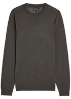 Emporio Armani Travel Essential Fine-knit Jumper Dark Green