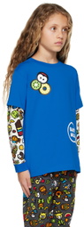BAPE Kids Blue Baby Milo Mixed Fruit Long Sleeve T-Shirt