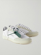 Off-White - 5.0 Canvas, Suede and Leather Sneakers - White