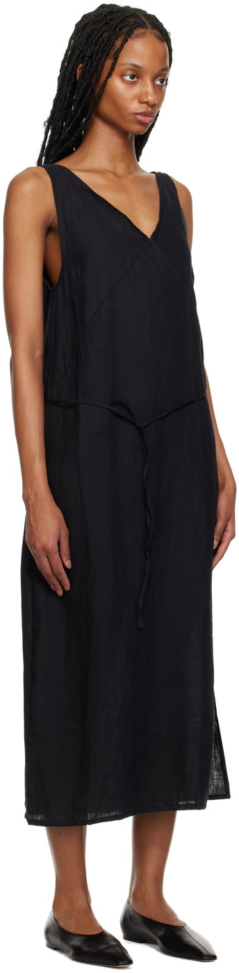 Deiji Studios Black 'The Slip' Midi Dress