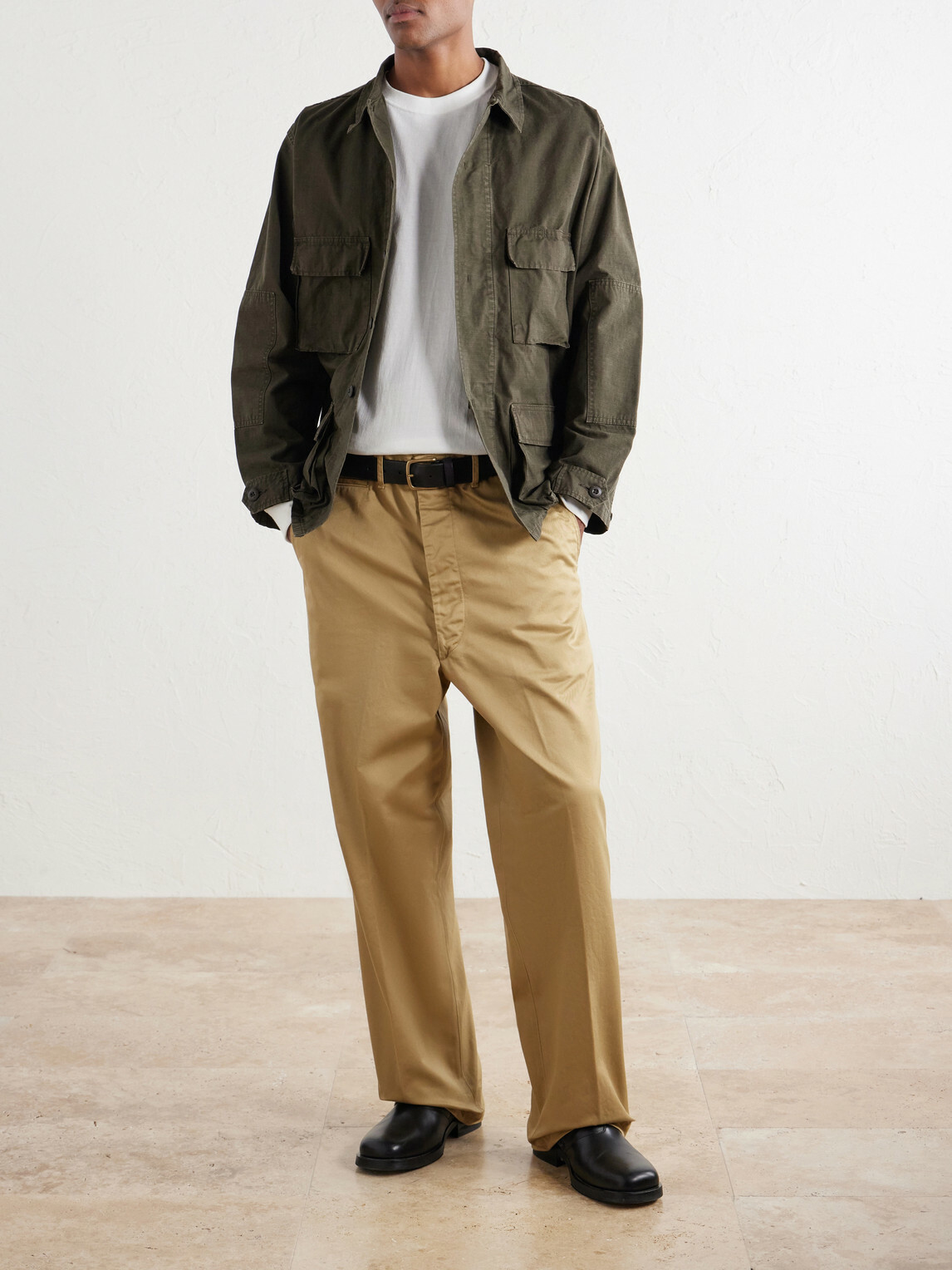 OrSlow - Straight-Leg Cotton-Twill Trousers - Neutrals