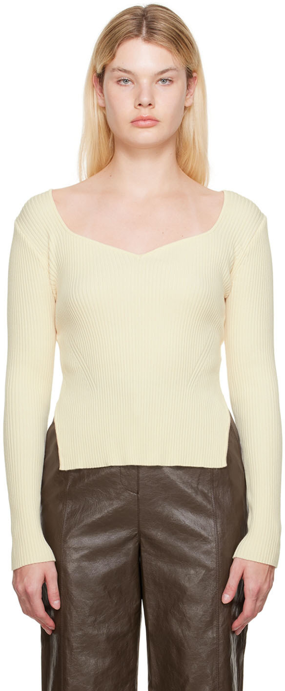 LVIR Off-White V-Neck Sweater LVIR