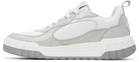 Casablanca Gray & White Court Silver Sneakers