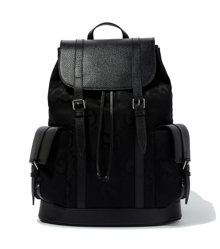 Photo: Gucci - Jumbo GG leather-trimmed backpack