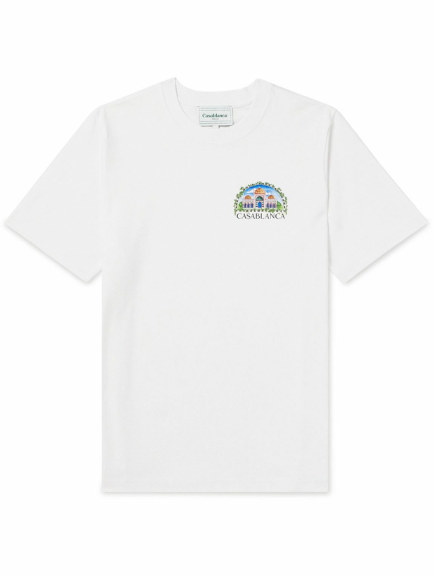 Photo: Casablanca - Printed Organic Cotton-Jersey T-Shirt - Multi
