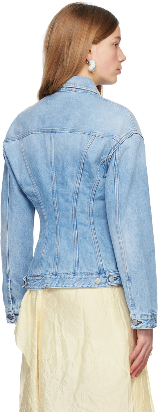 Acne Studios Blue Hourglass Denim Jacket Acne Studios
