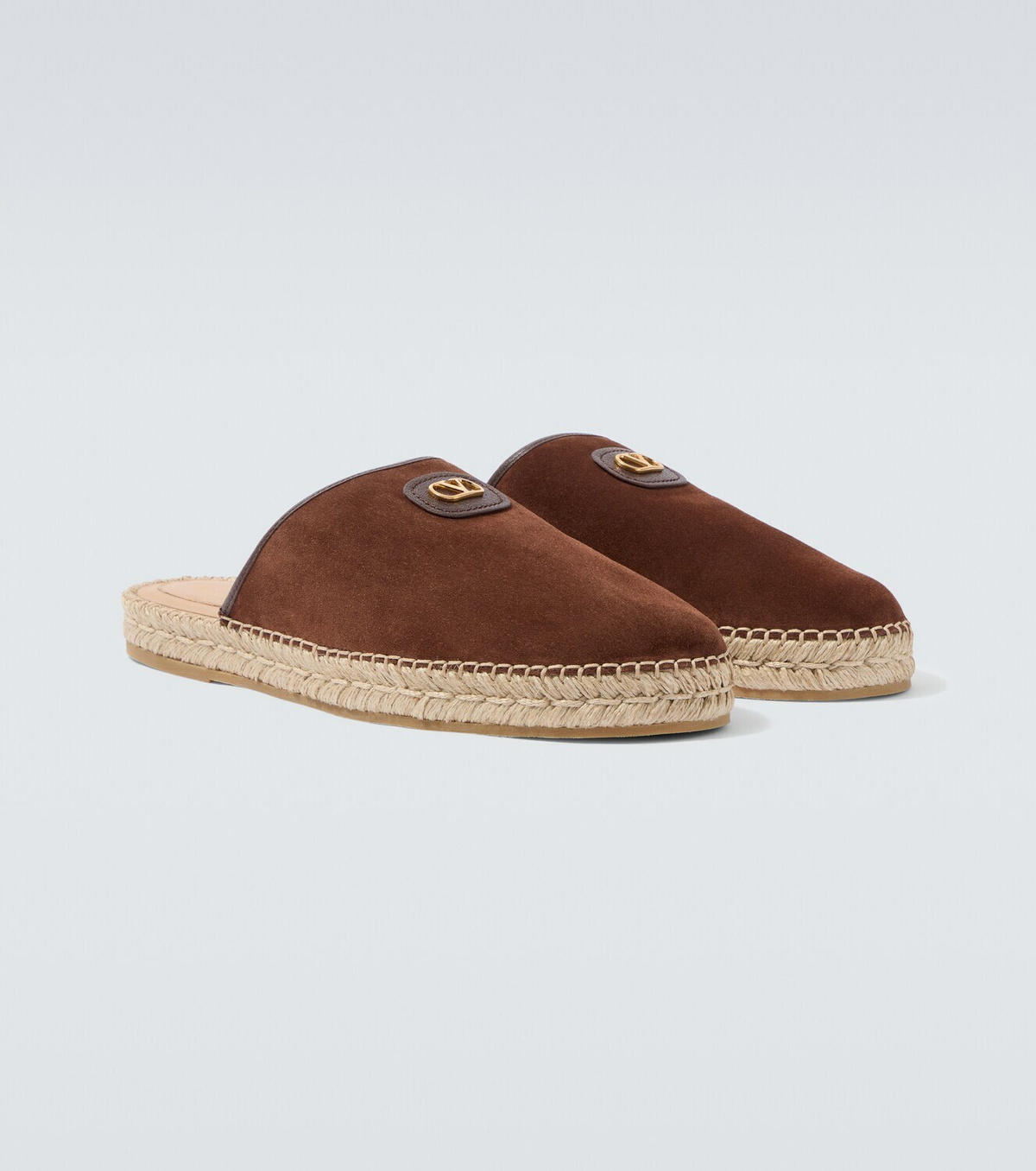 Valentino Garavani Palm Avenue VLogo suede mules