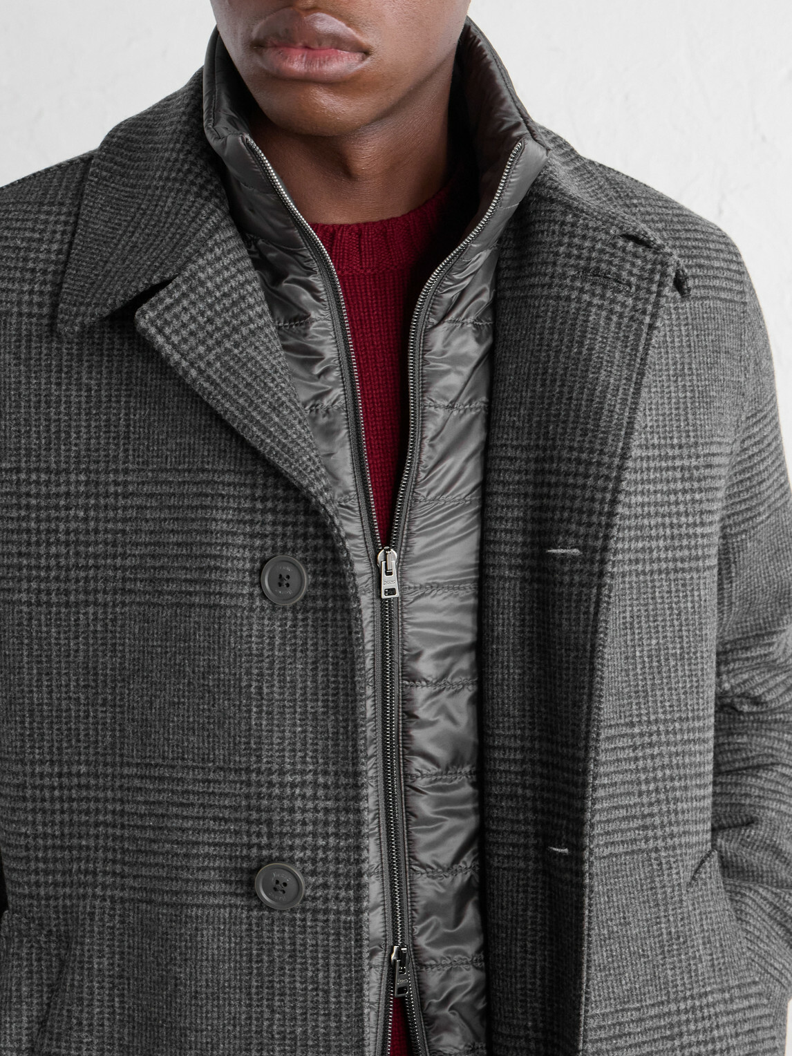 Herno - Padded Wool-Blend Tweed Coat - Gray