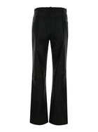 ARMA Black Wide Trousers In Leather Woman