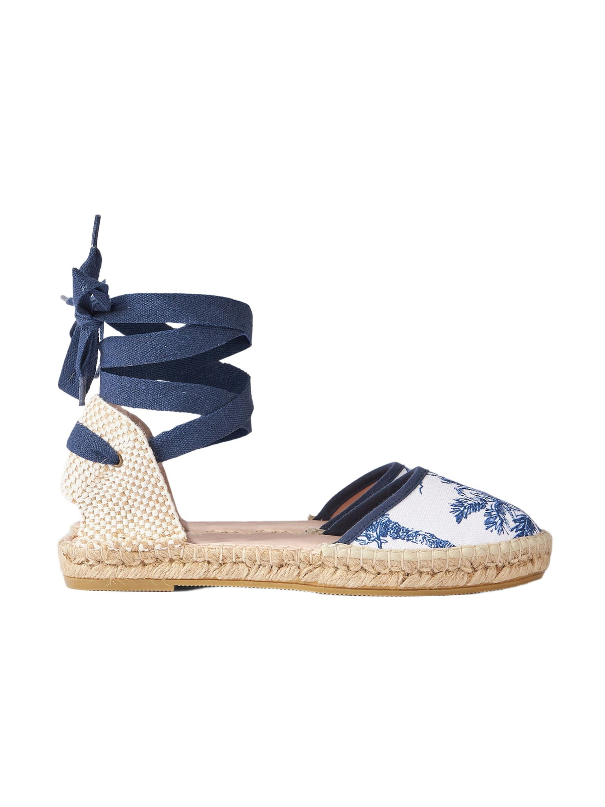 MC2 Saint Barth Flat Espadrillas With Toile De Jouy Print