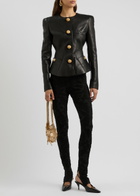 Balmain Leather Jacket Black
