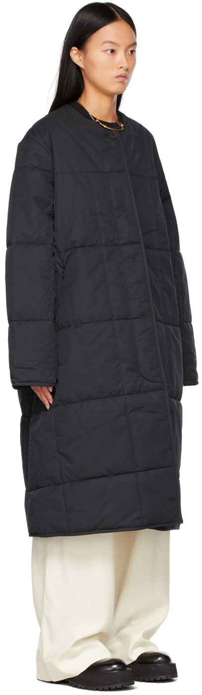 Studio Nicholson Black Padded Pieper Coat Studio Nicholson