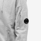 C.P. Company Men's Lens Zip Hoody in Grey Melange