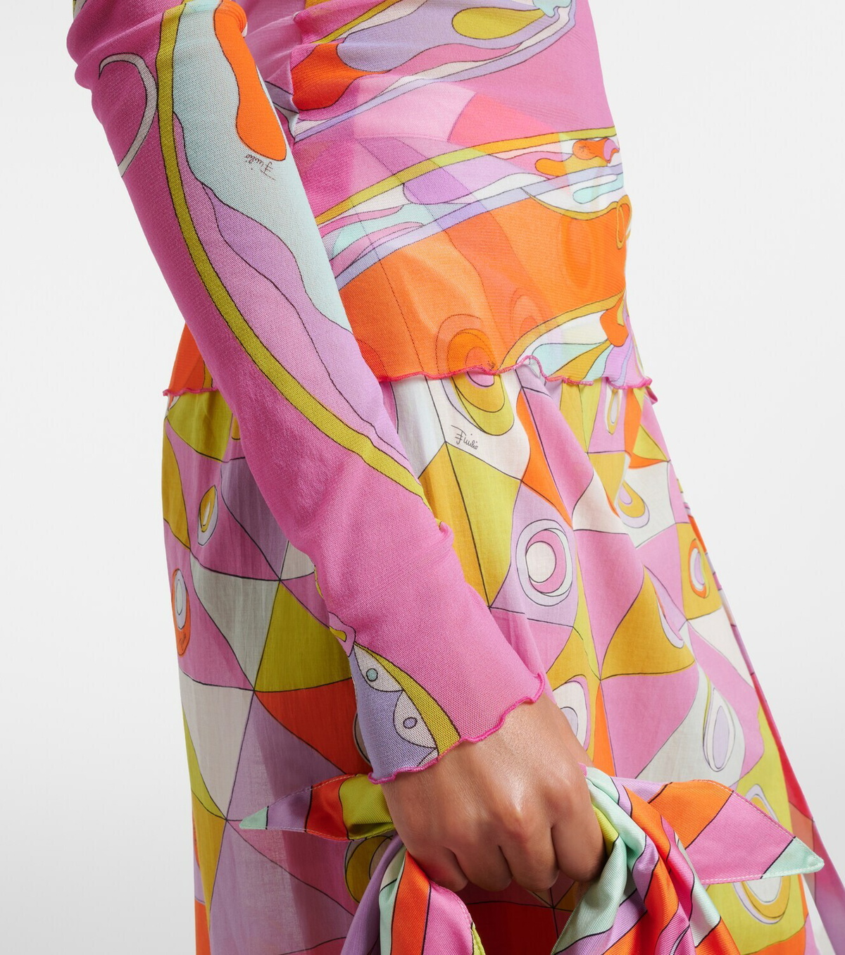 Pucci Orchidee sheer tulle top