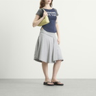 Peachy Den Women's Joni Midi Skirt in Grey Marl