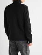 Moncler - Slim-Fit Panelled Wool-Blend and Quilted Shell Down Zip-Up Cardigan - Black