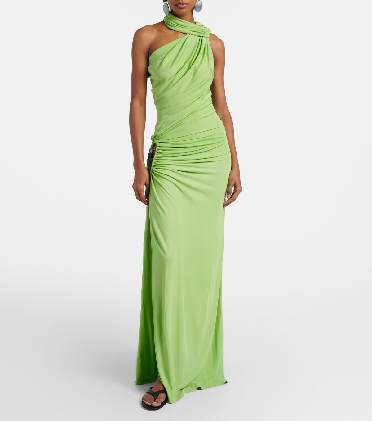 Christopher Esber Cutout embellished draped maxi dress